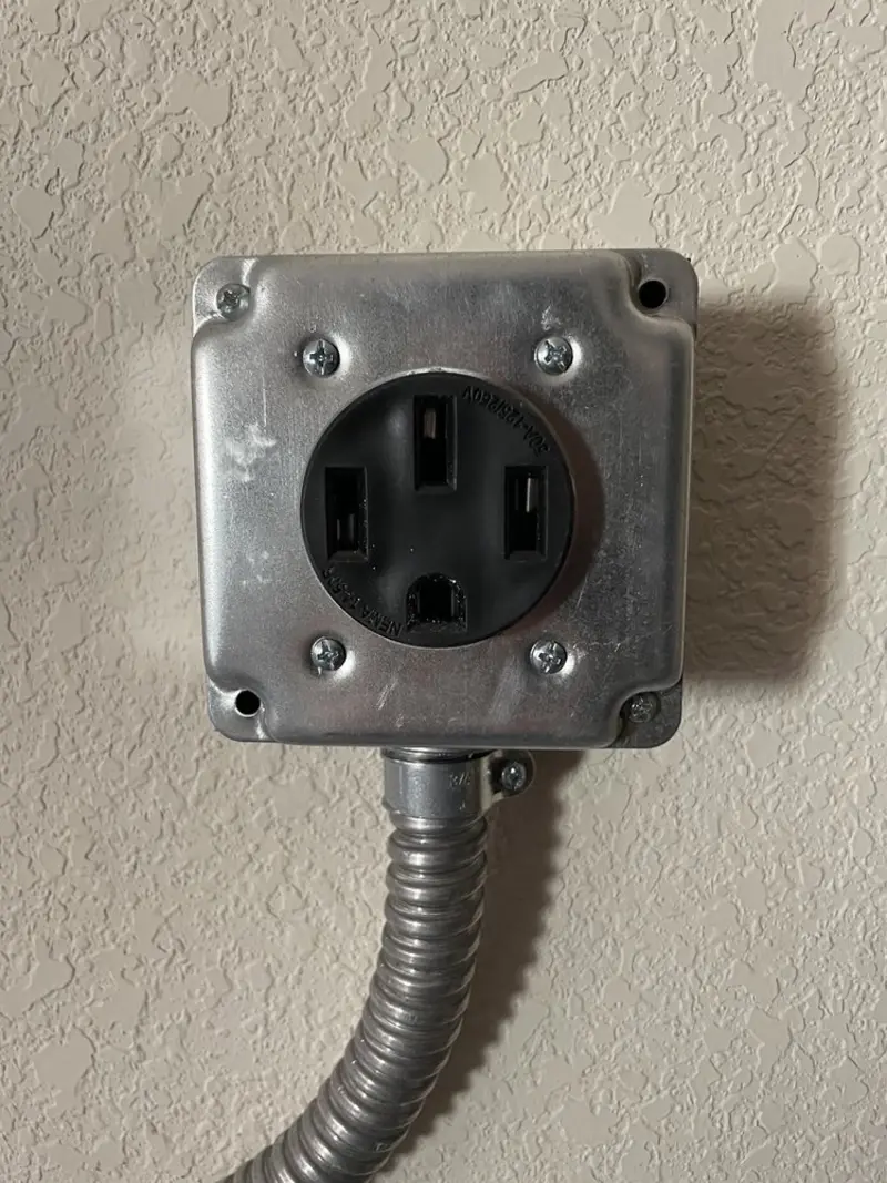 NEMA 14-50 outlet installed for Electrical Panel Upgrade in Saginaw
